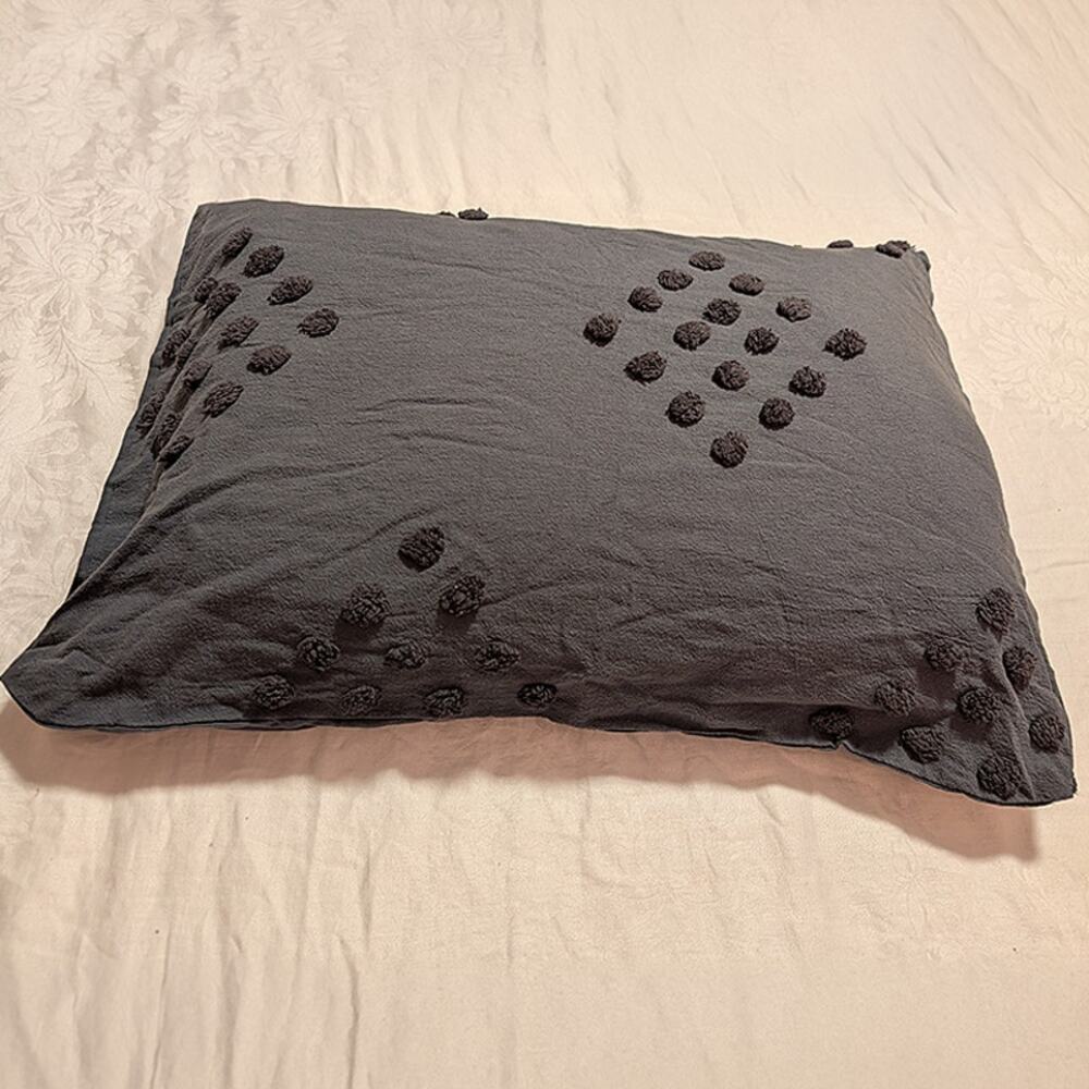 Urban Outfitters Tufted Dot Pillow Sham - Off-Black